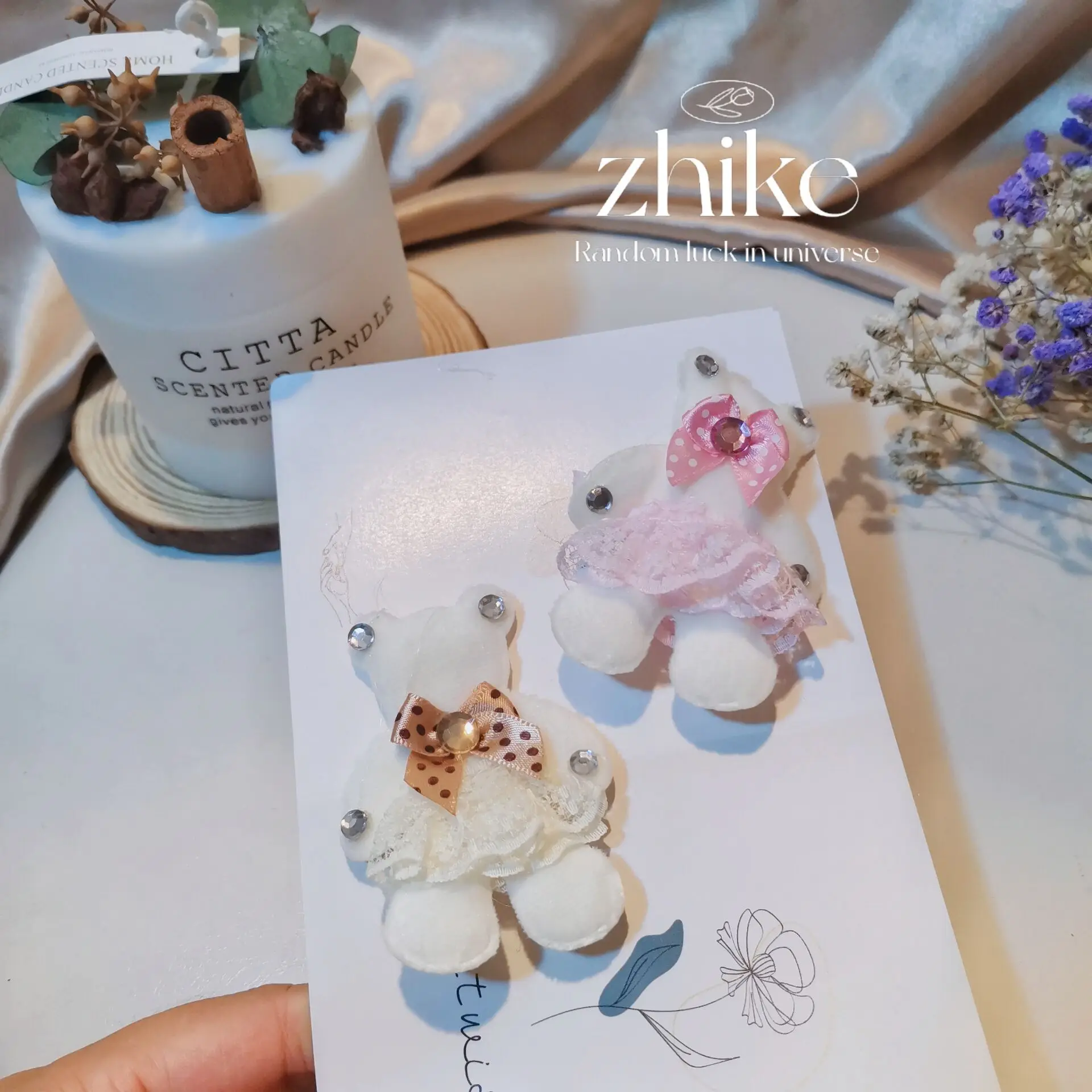 5PCS New DIY doll bear cloth stickers children's clothing accessories shoes bags socks mobile phone shell material decoration wh