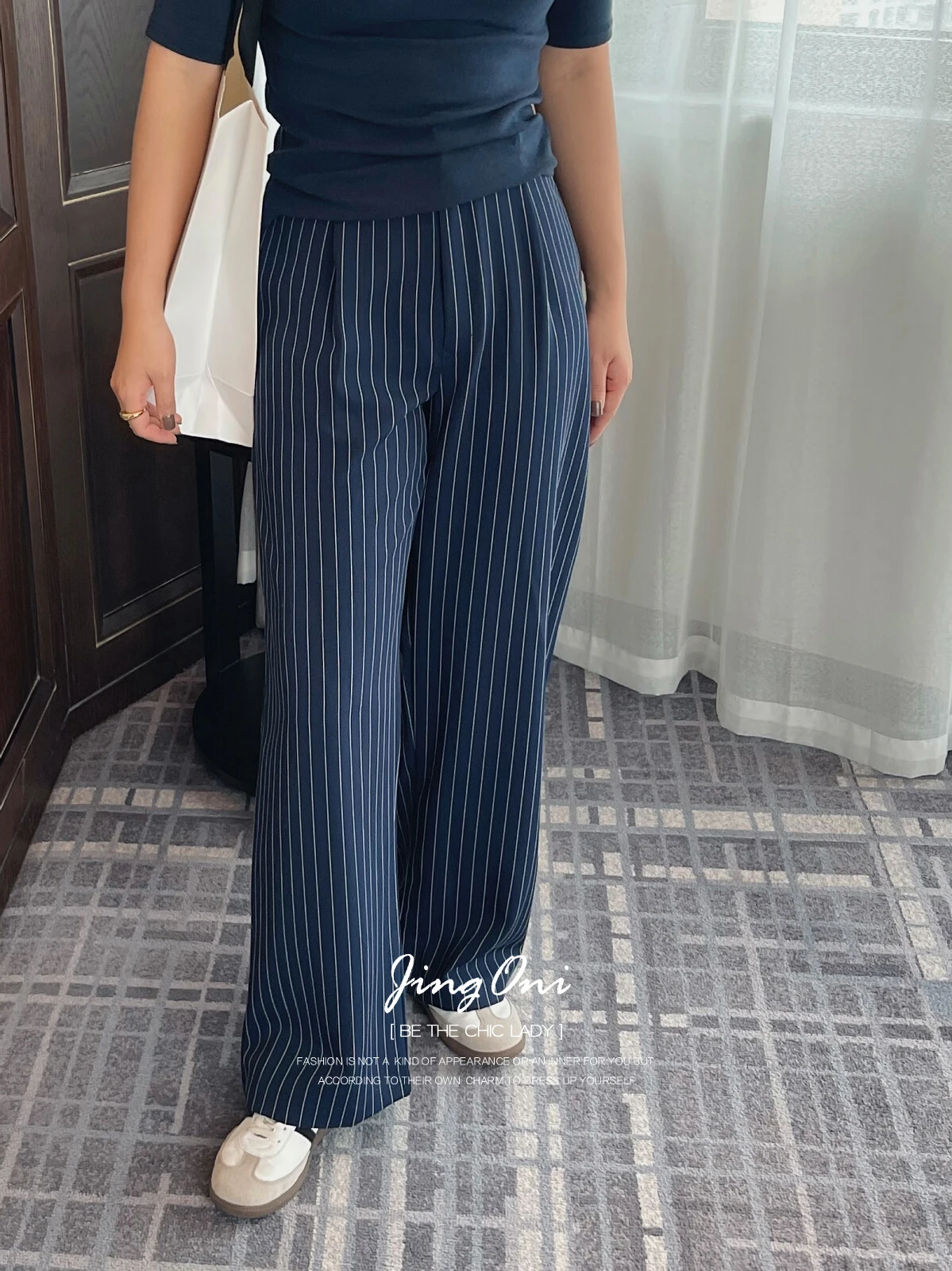 Stripe Pants Y2k Woman Clothing Spring Summer 2024 Korean Style Luxury Fashion Vintage High Waist Lolita Gothic Trousers Cargo