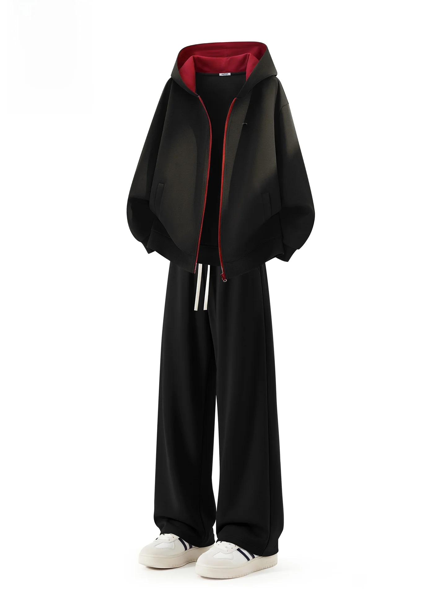 

M Loose Color Blo Hoodie Jaet Spring Sports Pants Two-Piece Set Casual Comfortable Breathable Cotton Polyester