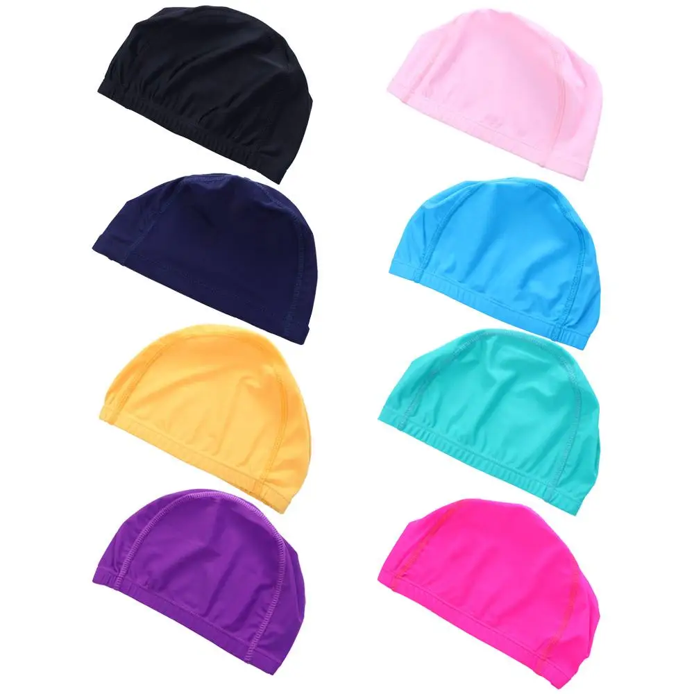 

Comfortable Non-Slip Turban Ultrathin Elastic Nylon Water Sport Pool Hat Swimming Cap Swimming Hat Bathing Caps