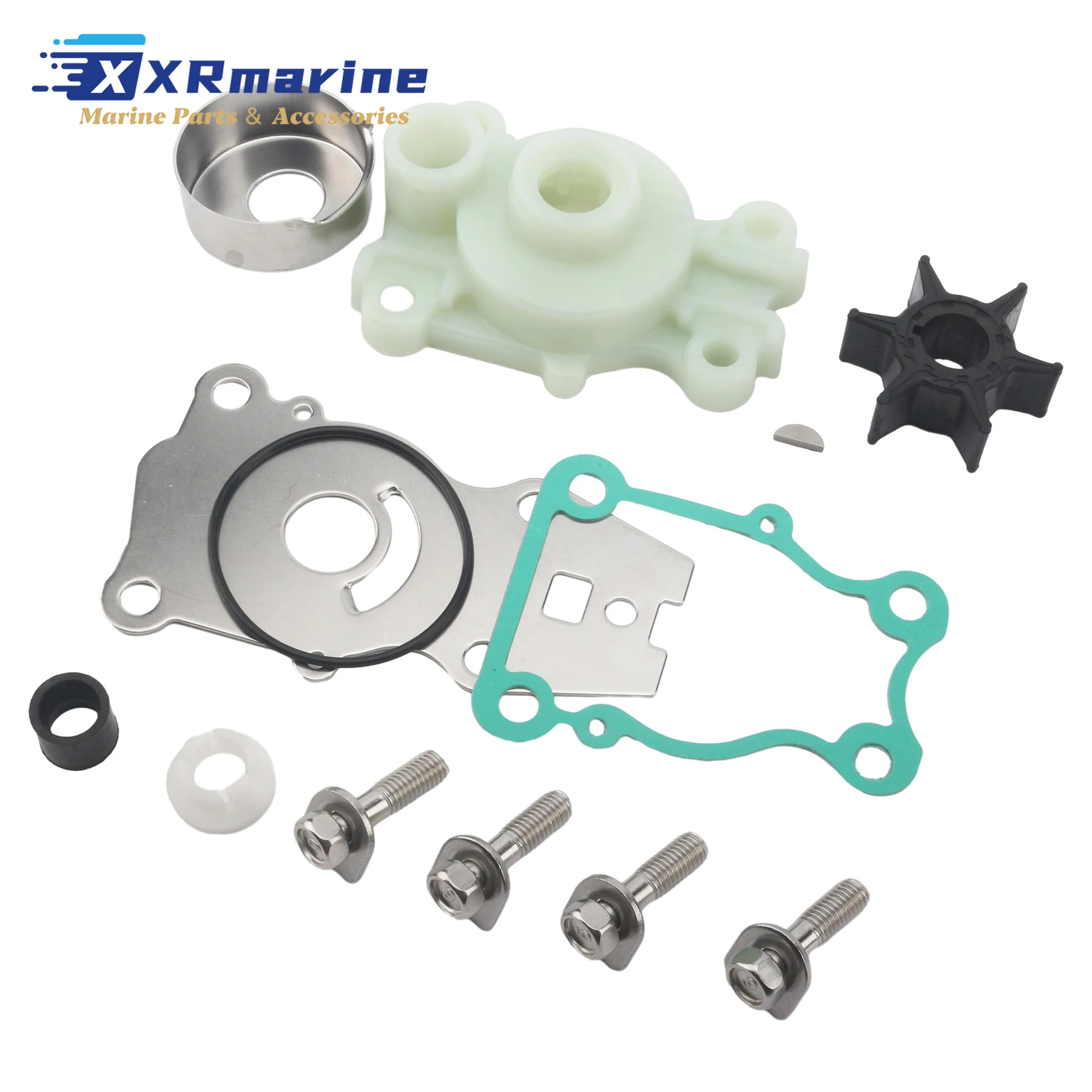 

Outboard Water Pump Impeller Service Kit Compatible with Yamaha 4 Stroke 25HP 30HP 40HP T25 F30 F40 Boat Engines Models