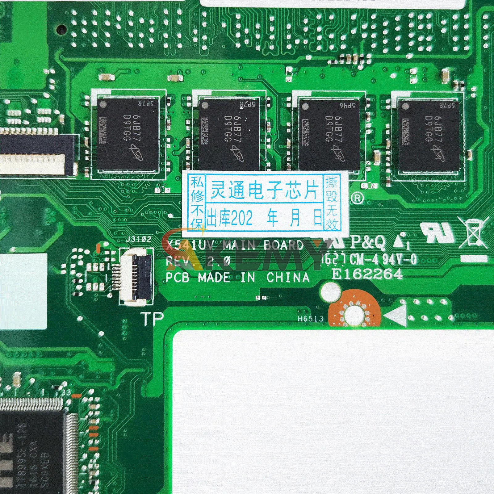 X541UV Laptop Placa-mãe Para ASUS VivoBook X541UVK R541U X541UV A541U X541UJ F541U A541U X541UAK X541U Mainboard I3 I5 I7 CPU