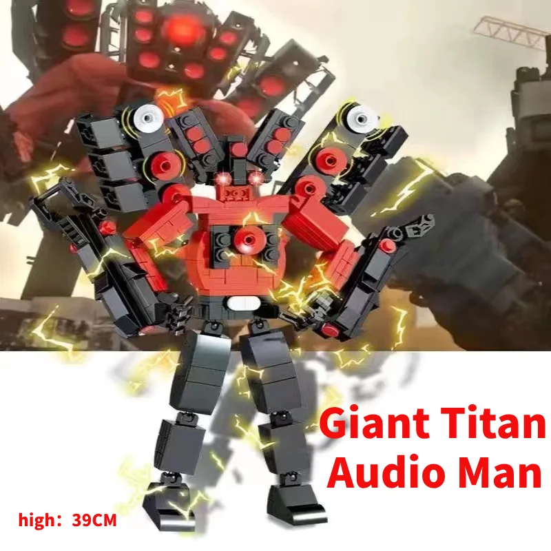 

Super Titan Skibidi Toilet Building Blocks Toys Speakerman Titans Tv Man Titans Cameraman Bricks Toys For Kids Birthday Gifts