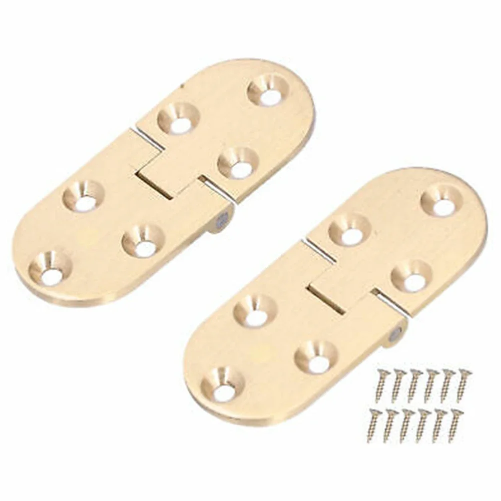 Flip Top Hinges With 12 Screws 2Set Accessories Foldable Multifunctional Positionable Pure Copper High Quality