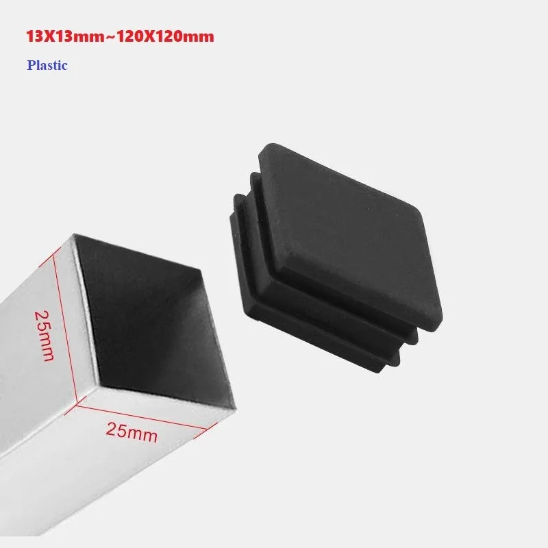 Plastic Square Pipe Plugs Furniture Feet Protector Chair Leg Pads Feet Protector Furniture Feet Protector Chair Leg Pads
