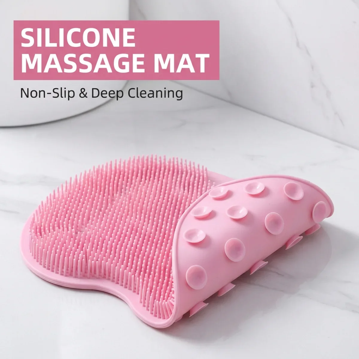 Silicone Foot Scrubber Mat Han - Non Slip Bath Mat recension och pris