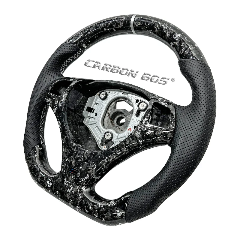 Suitable Silver Forged Carbon Fiber Sport Steering Wheel E92 E91 E71 E46 E60 E84 E81 Forged Carbon Fiber Steering Wh - view 4