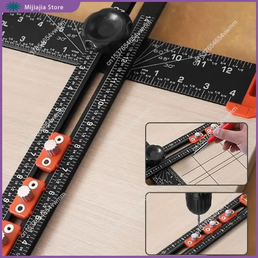 High Precision Angle Ruler Woodworking Scribe Drawing Marking Gauge Crossed-Cut T-Type Ruler Measuring Tools 35Cm SALES