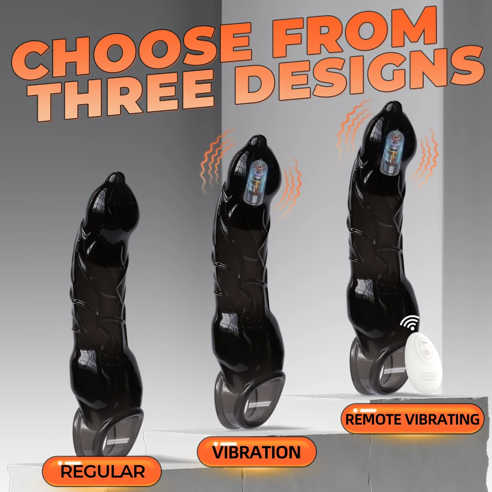 Bullet Vibrator Ring Cock Ring Penis Extension Soft Delayed Ejaculation Penis Extender Condoms Dick Sleeve Adult Sex Toy For Men