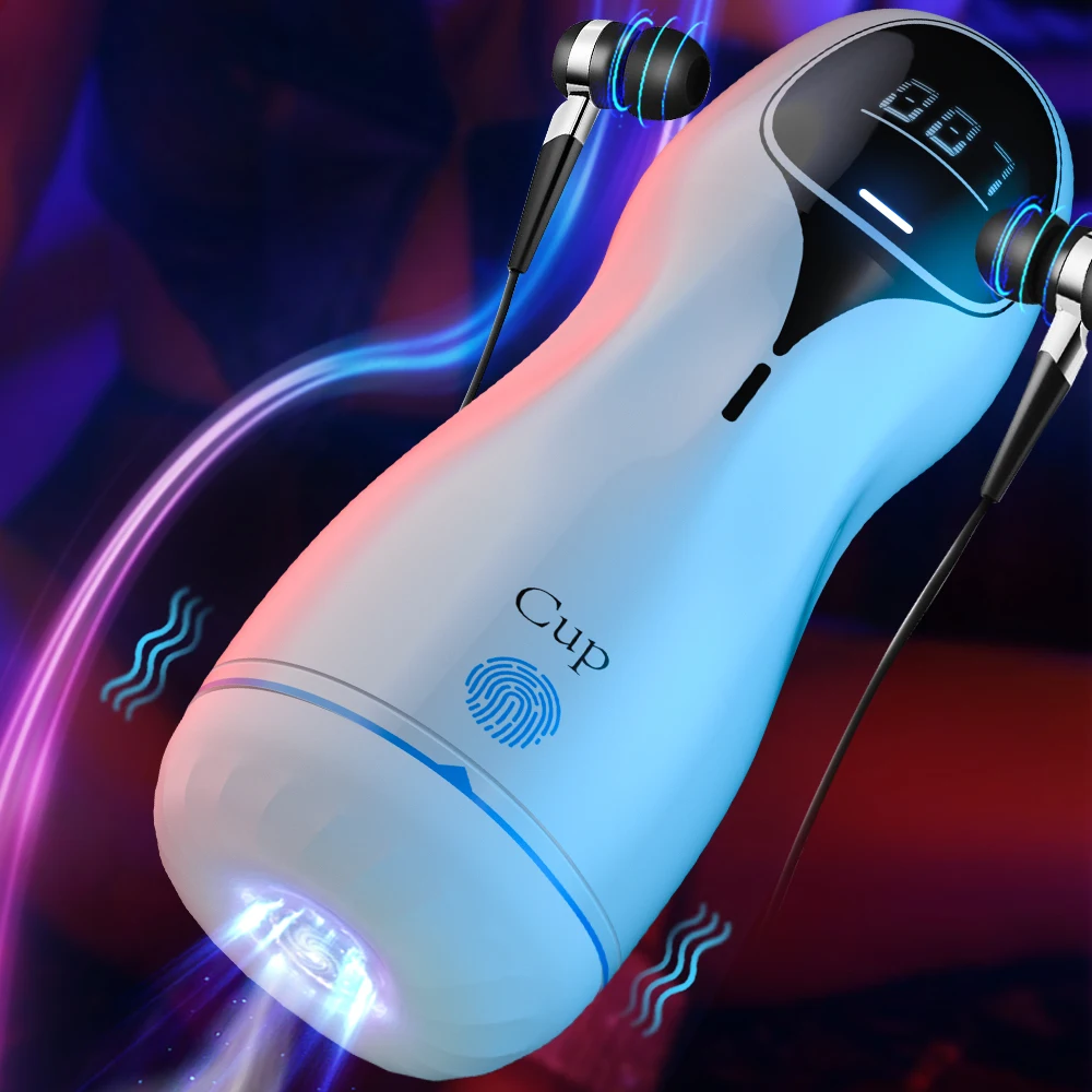 Automatic Sucking Male Masturbator Vibration Blowjob Machine Masturbation Cup Pocket Pussy Penis Pump SexToy Adult Goods for Men view 4