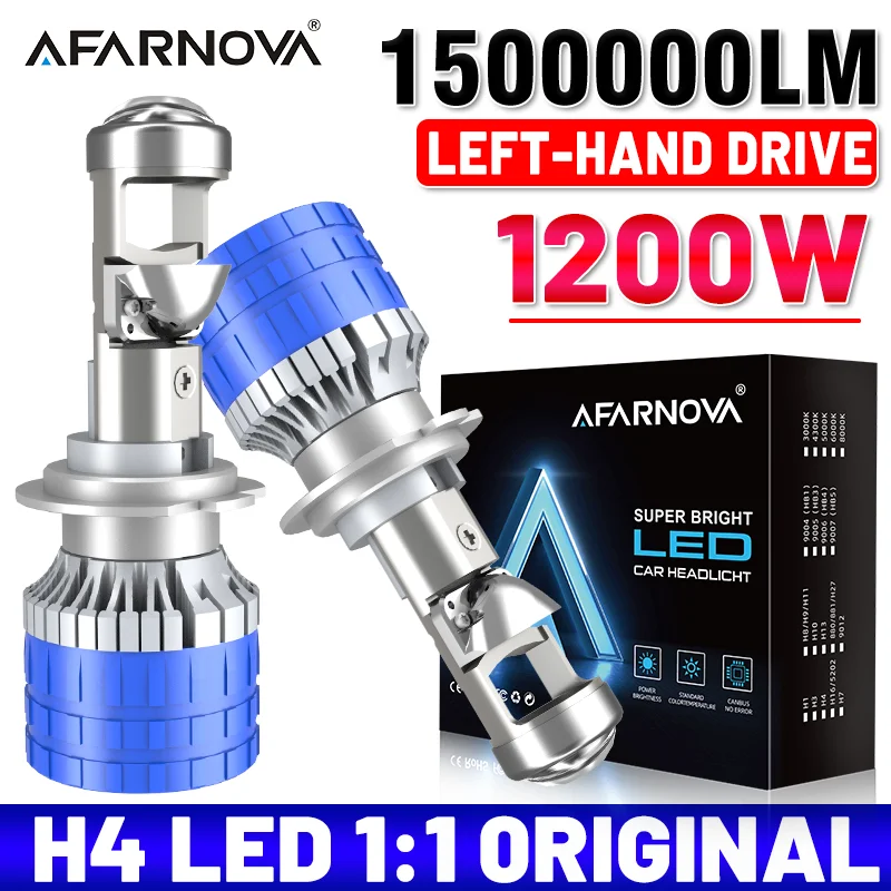 

1200 Вт 1500000LM H7 H4 Canbus Автомобильная фара объектива H11 H8 9005 9006 HB3 HB4 Светодиодная лампа для проектора 6000K Автомобильный мотоцикл дальнего/ближнего света