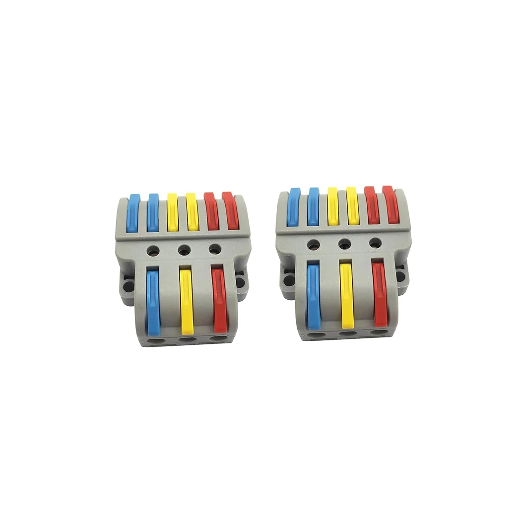 Lever Connectors 3 in 6 Out Combination Compact Wire Connectors Fast Connection Terminal 28-12 AWG Suitable for Multiple Types