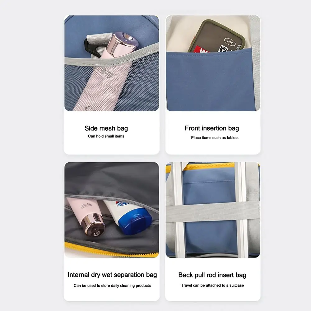 

Durable Wet and Dry Separation Travel Bag Oxford Cloth Waterproof Gym Bag Lightweight Large-capacity Shoulder Bag