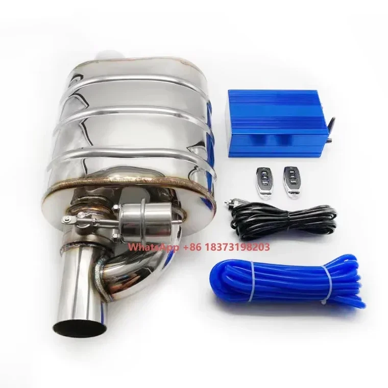 

Factory Directly 2.5 Inch Stainless Steel Vacuum Exhaust Cutout Electric Valve Muffler with Remote Control