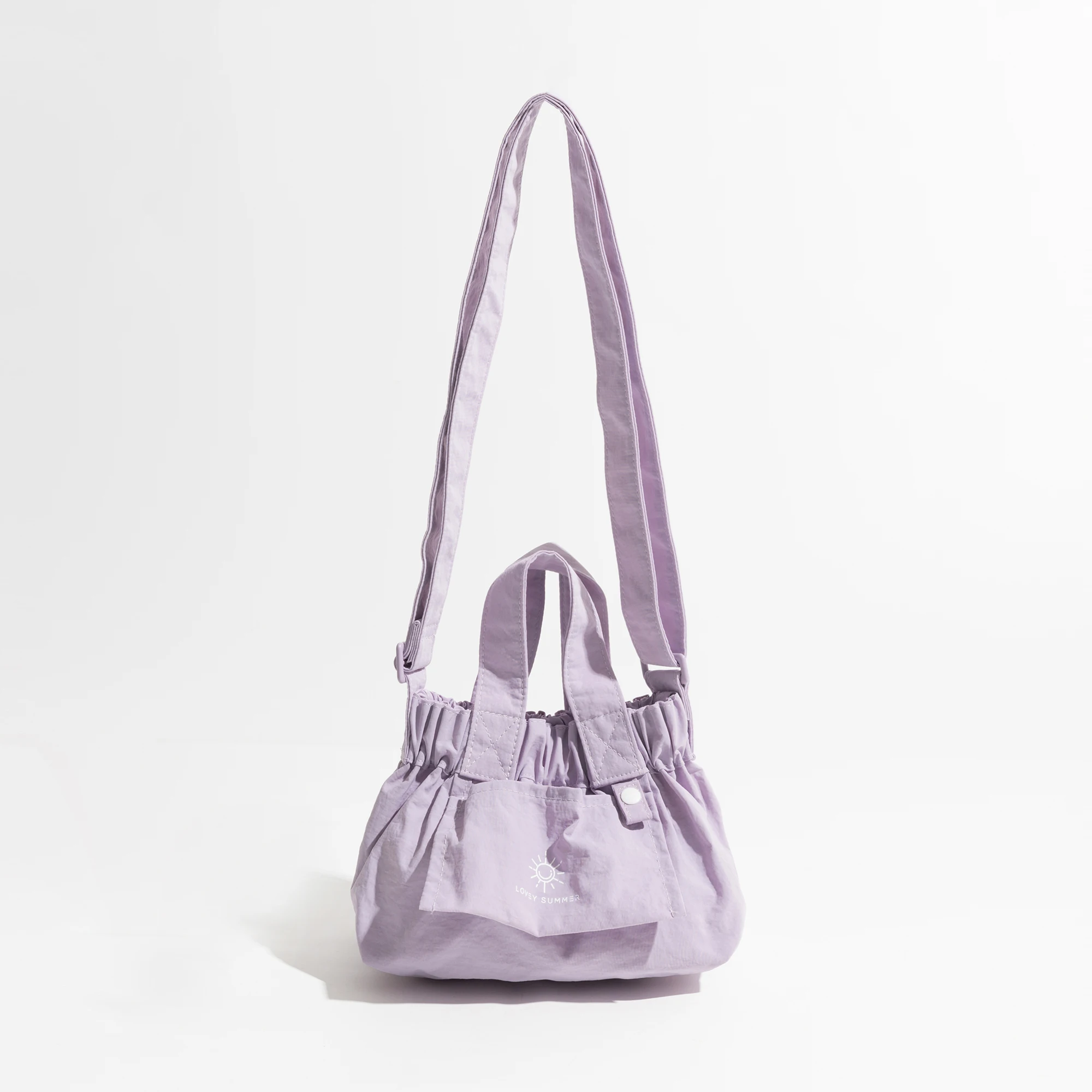 Mabula Candy Color Damen Einkaufstasche einzigartige Mode Nylon Schulranzen Geldbörse große Kapazität Schulter handtasche für täglich