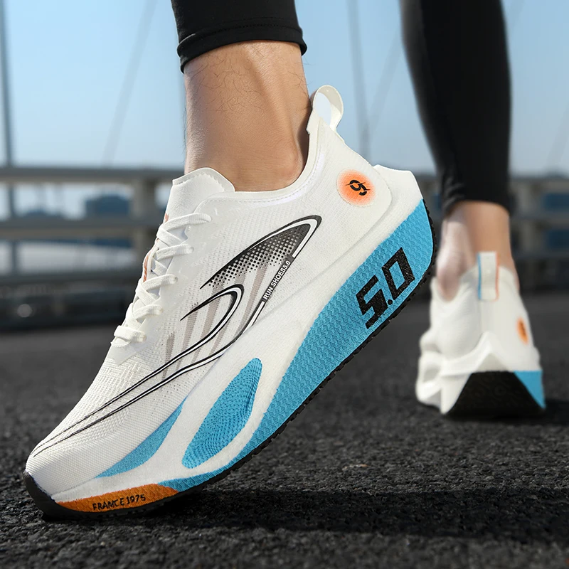 

Новинка 2024 года, мужская спортивная обувь, амортизирующие нескользящие износостойкие кроссовки на плоской подошве, дышащая сетка на платформе, мягкие кроссовки для мужчин