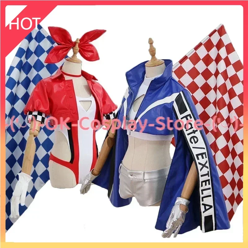 

[Custom Made] Game FGO Fate Grand Order Cosplay Costume Nero Saber Tamamo no Mae Cosplay Racing Suit Halloween Party Women