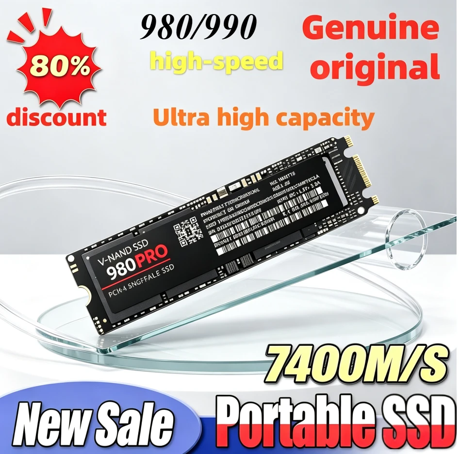 Image of Original 980 990Pro M.2 Sata SSD NVME 1 TB Ultra-Hochgeschwindigkeitsübertragung NAND interne Festplatte für Ultrabooks Tablet-Computer