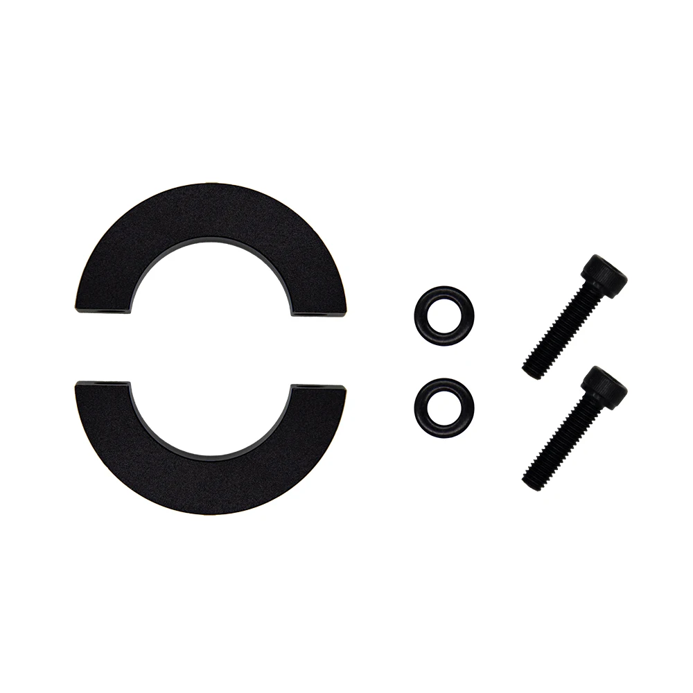 Simube Wellenklemme für Fanatec-Basis, mit Aluminiumlegierungsmaterial, CNC-Bearbeitungsprozess und eloxierter Färbung.