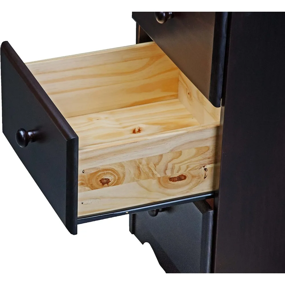 منضدة من الخشب الصلب بثلاثة أدراج من Palace Imports Java، 28 ارتفاعًا × 18 عريضًا × 16 عميقًا، تتطلب التجميع #5