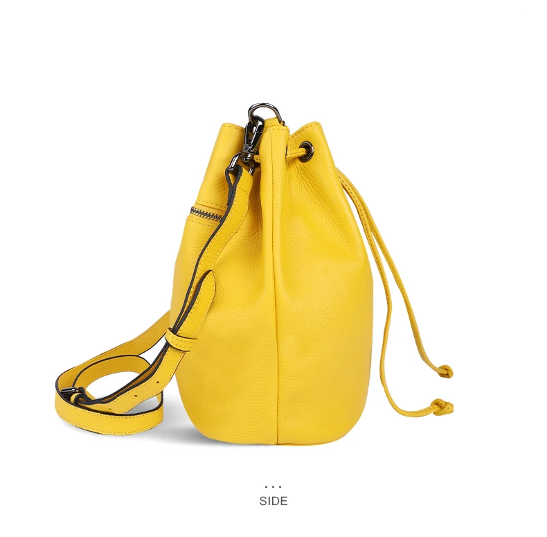 New Genuine Leather Bag, Bucket Bag, Multifunctional Handheld Small Handbag, Fashionable Single Shoulder Crossbody Bag For Women