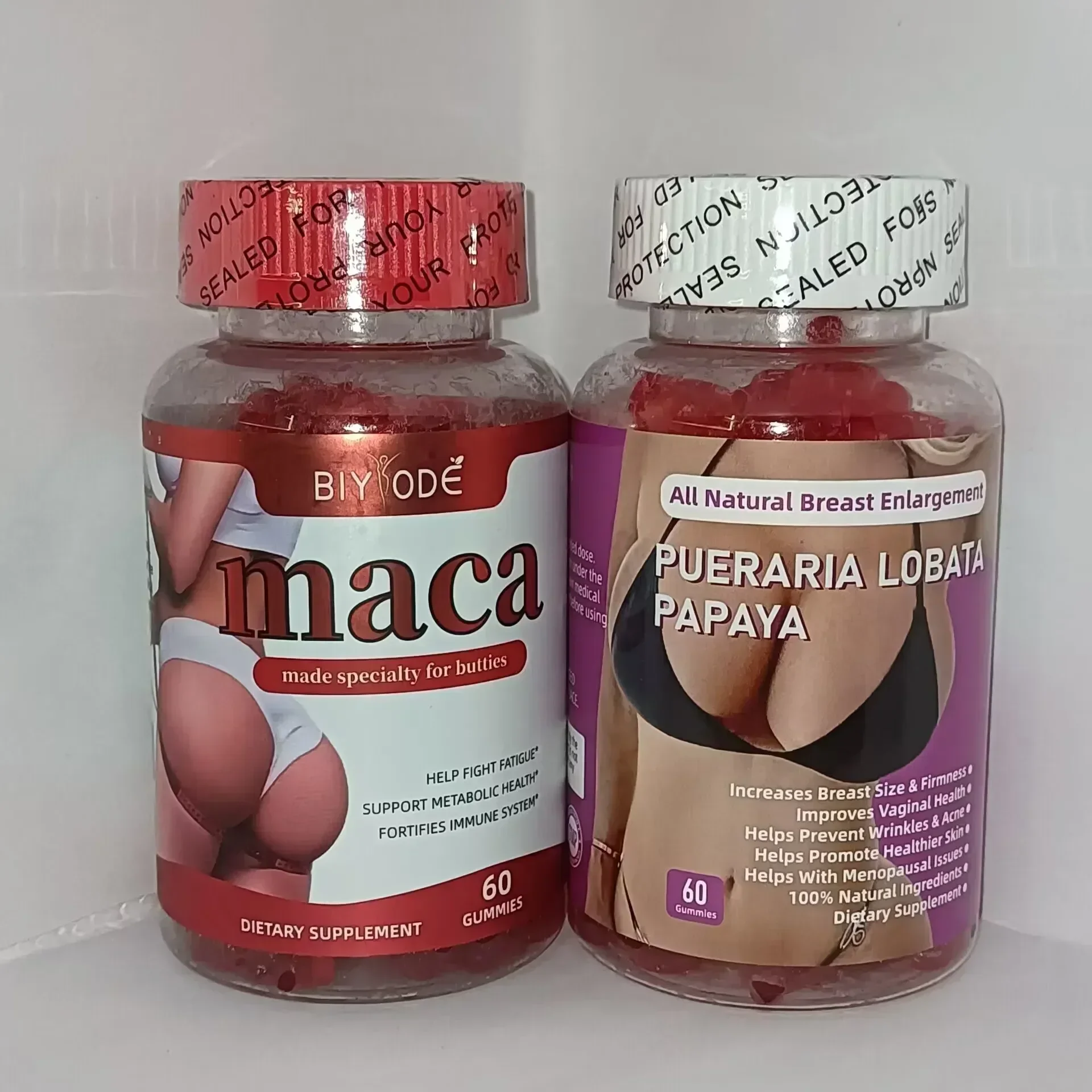 2 bottles maca gummies+breast gummies for beauty and beauty improving immunity enhancing sleep quality Health food