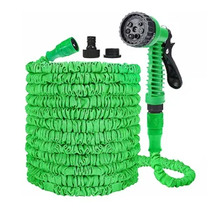 High -pressure car wash water pistol, telescopic hose set of domestic plastic, garden and car shower hose 10 Main Sales Hose Garden - №2