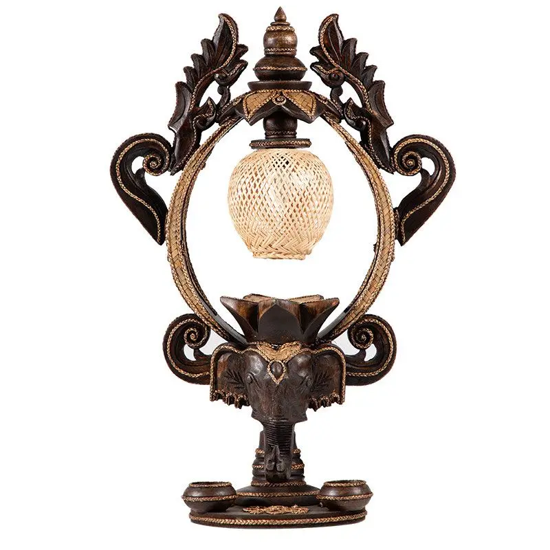 

South East Asia Lotus Desk Lamp Bedroom Bedside Lamp Thai Creative Personality Retro