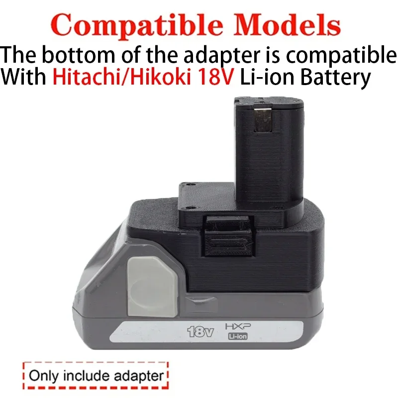 Imagem -02 - Bateria Conversor para Ryobi Lithium Ion Battery Adapter Acessórios para Ferramentas Elétricas Ferramenta Broca Ferramentas para Hitachi Hikoki 18v
