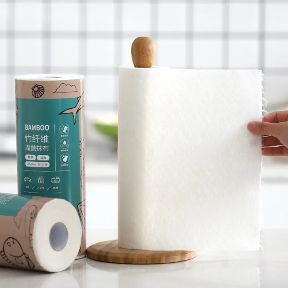 

Bamboo Fiber Disposable Dry Wet Dual Use Non Stick Oil Proof Dish Cloth Easy Clean Kitchen Cleaning Cloth for Home Use 124