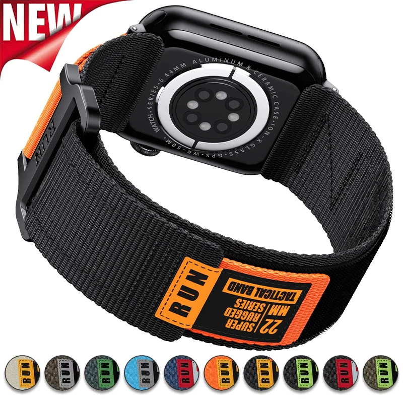 النايلون الفرقة ل أبل الترا 3 2 1 49 مللي متر 46 مللي متر 42 مللي متر 45 مللي متر 44 مللي متر 41 مللي متر 40 مللي متر حلقة حزام Iwatch سلسلة 11 10 9 8 7 6 SE 5 4 سوار