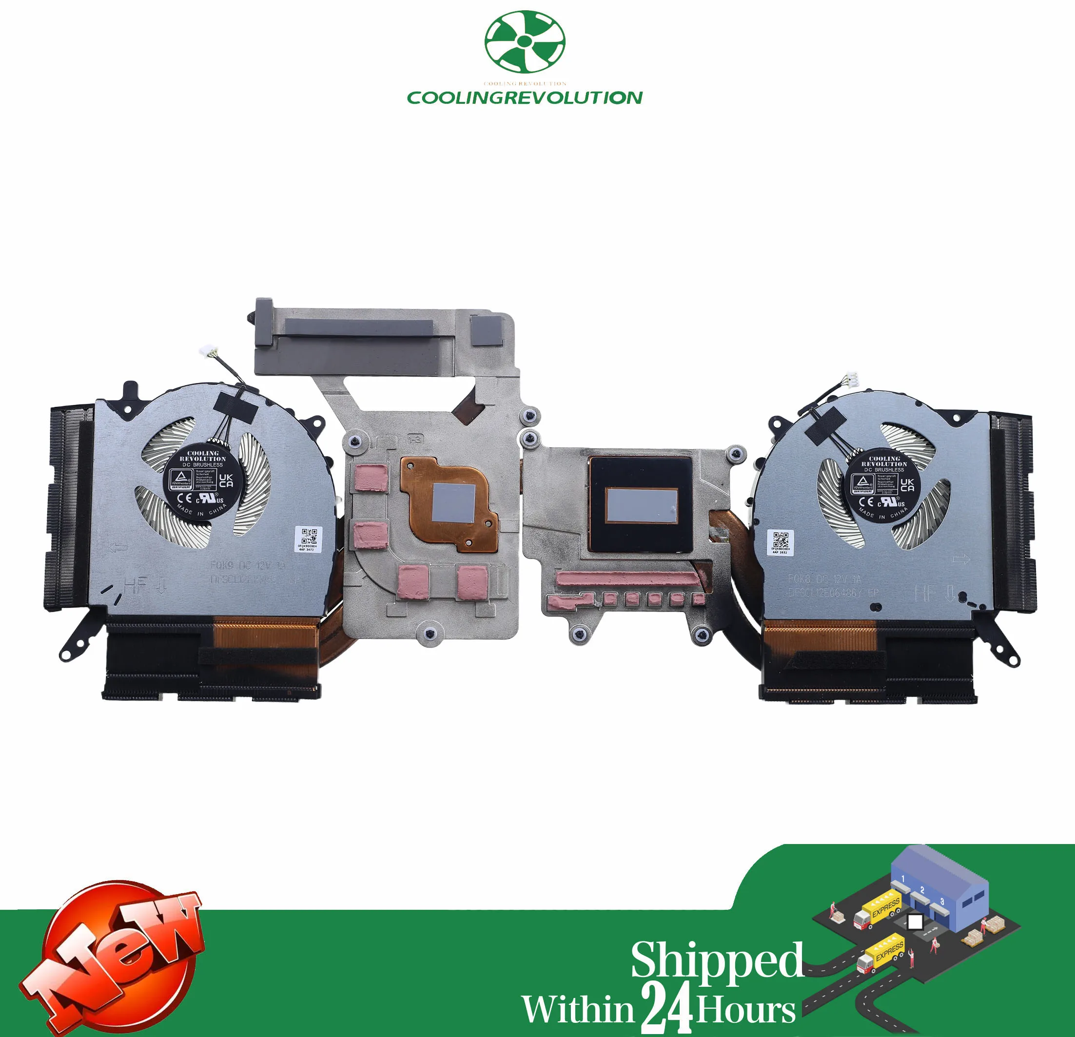 Laptoo CPU GPU Heatsink Fan for Lenovo Legion Pro 5 16IRX9 R9000P 2024 FRU PN:5H40S20983 5H40S20984 - view 6