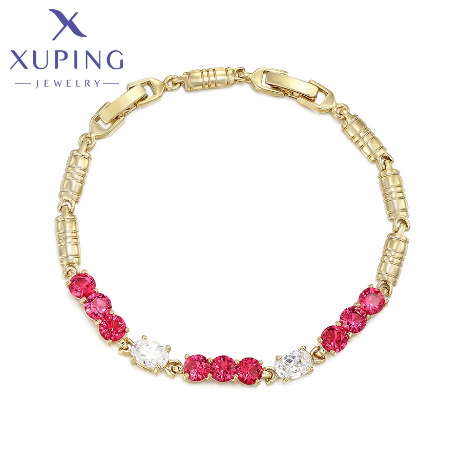 Xuping Schmuck Neue Ankunft Elegante Stil Gold Farbe Überzogene Hand Armbänder für Frauen Liebe Geburtstag Geschenk X000925672
