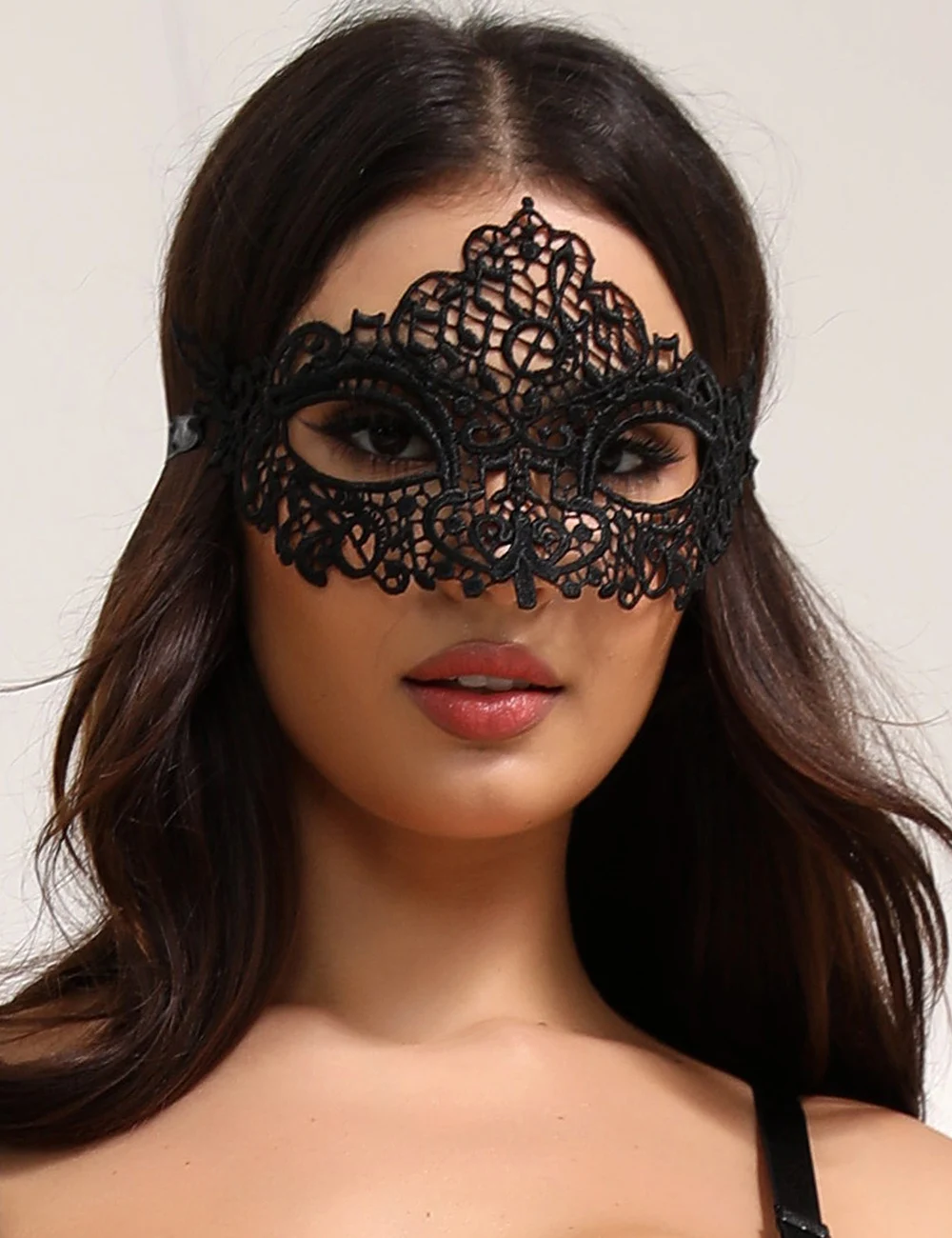 Comeondear-Masques pour les yeux en dentelle noire pour femmes, masque de phtaline BDSM, accessoires de costume de fête creux, vente en gros, sexy, 7.0