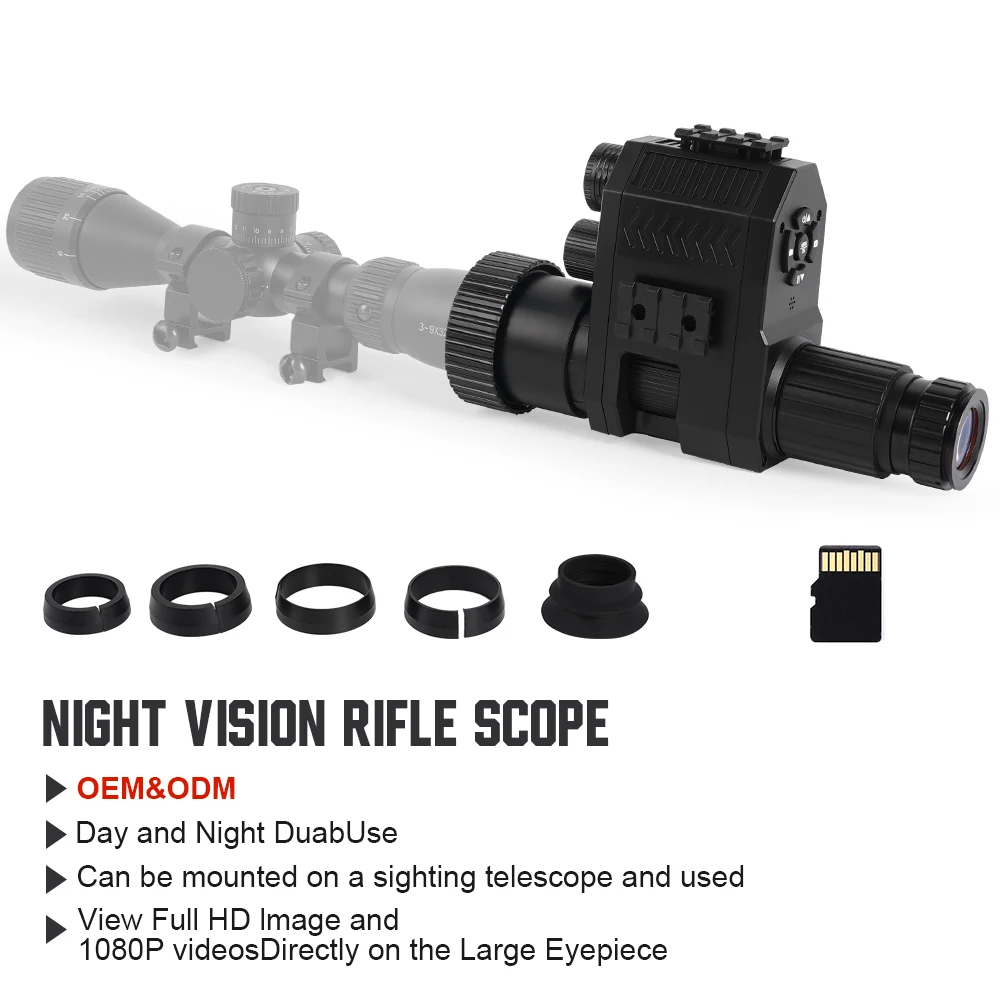 NightCrystal Megaorei 4B NK007 Plus 1080 HD أحادي تلسكوب مناظير الأشعة تحت الحمراء للرؤية الليلية نطاق إضافة على الكاميرا للصيد
