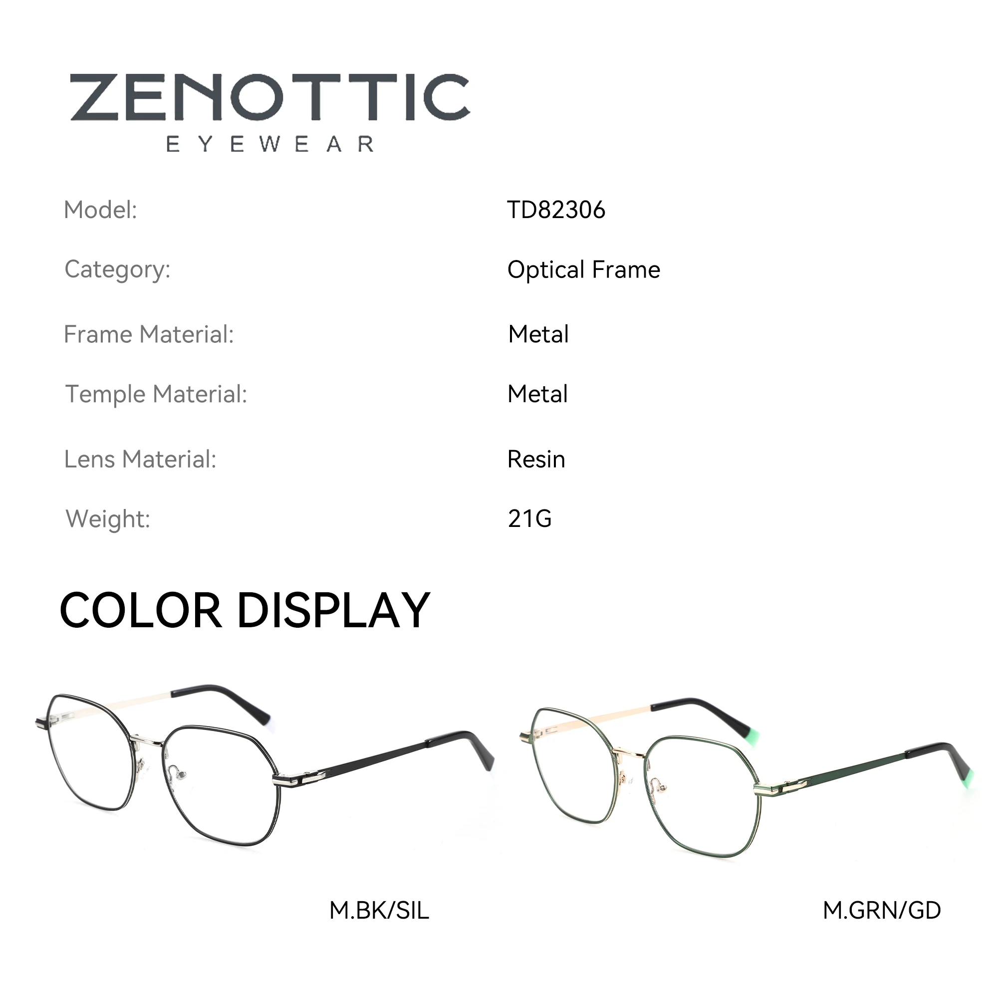 ZENOTTIC Fashion Round Progressive Prescription Glasses High-quality Metal Myopia Eyewear circular Optical Eyeglasses for Unsiex