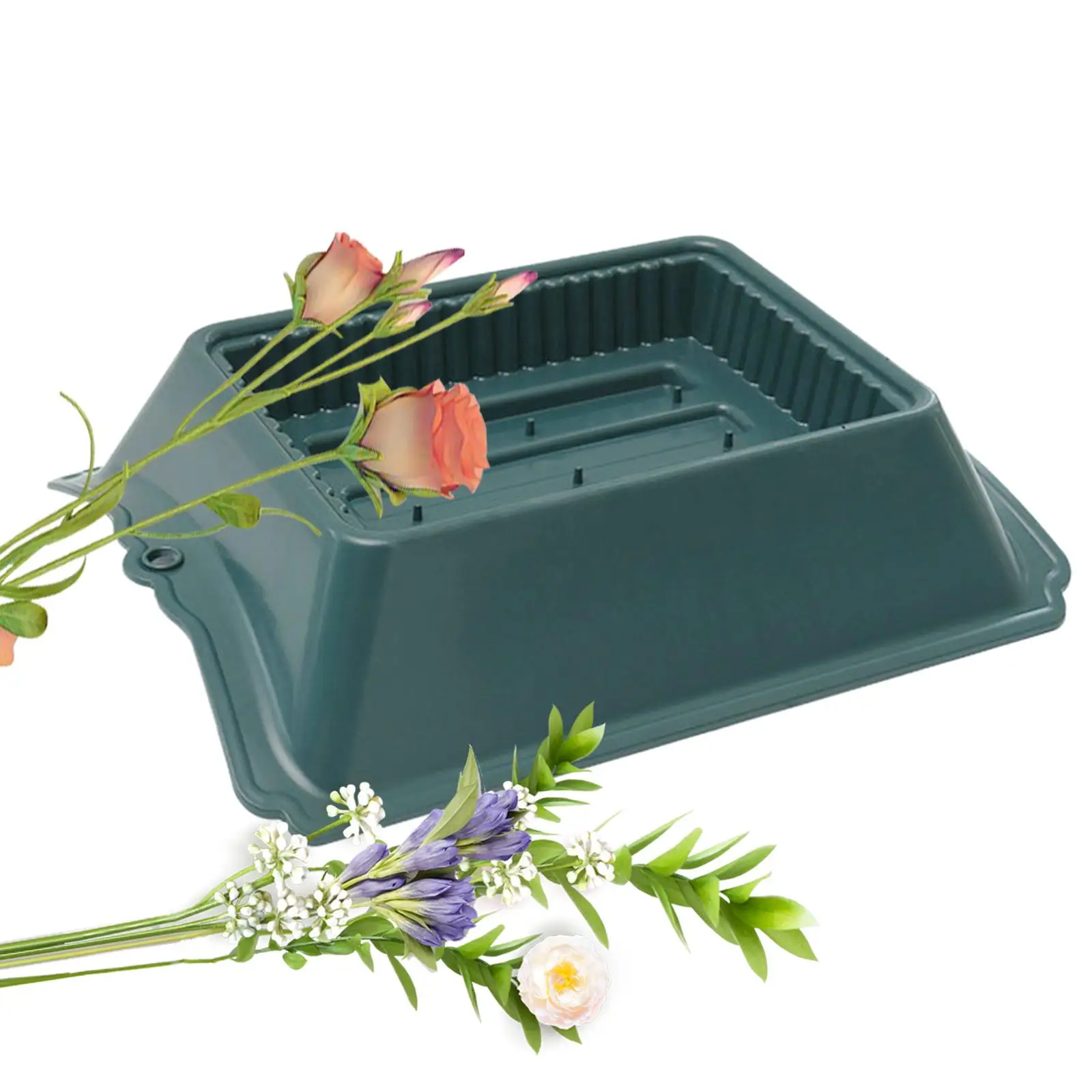 Floral Casket Saddle Art Vases Multifunction Minimalist Artificial Flowers Durable Sturdy Seedling Starting Tray for Lawn Decor