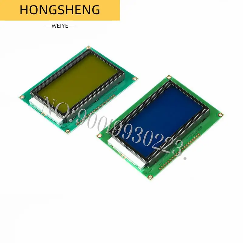 

100% New 128*64 DOTS LCD module 5V blue screen 12864 LCD with backlight ST7920 Parallel port LCD12864 for arduino