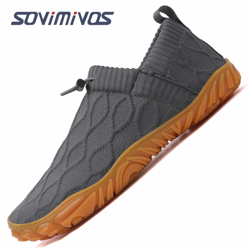 Zapatos descalzos anchos para hombre, zapatillas minimalistas para correr por senderos al aire libre, ligeros y transpirables