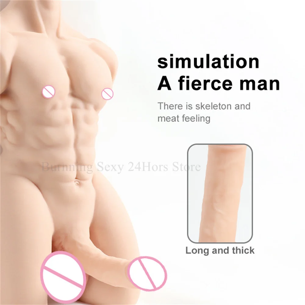 Male Masturbate Huge Penis Sex Doll Toy Muscles Man Half Body Sexy Men Torso Big Dildo Anal Plug Sexy Shop Products for Couples