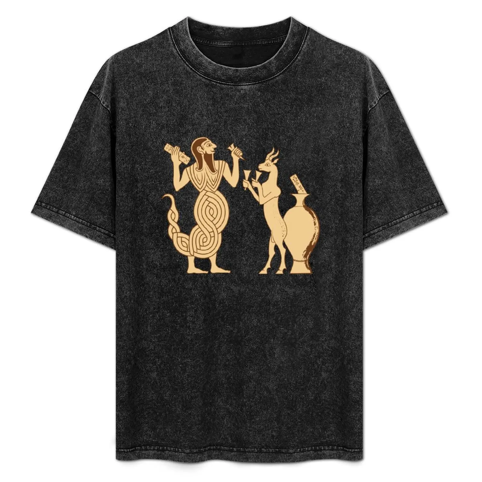 

Sumerian human headed scorpion writing cuneiform T-Shirt Street Style Casual Tee Shirt