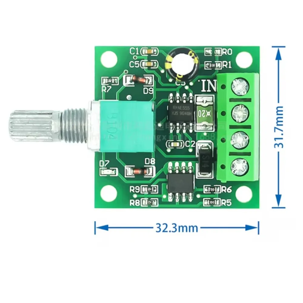 

Controlador velocidad l motor PWM DC, 1,8 V, 3V, 5V, 6V, 12V, 2A, interruptor control velocidad, módulo accionamiento ajusta