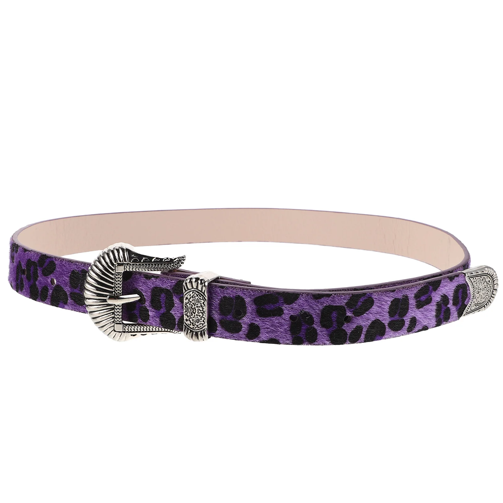 

Leopard Print Belt Women Western Waist Vintage Buckle for Wide Belts Woman