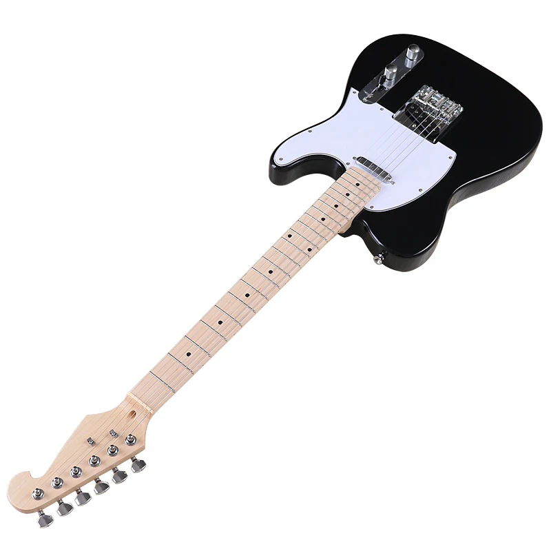 

Black Color TL Electric Guitar, 39 Inch, Full Solid Basswood Body, 6 Strings Guitar, High Gloss Finish, 22 Frets