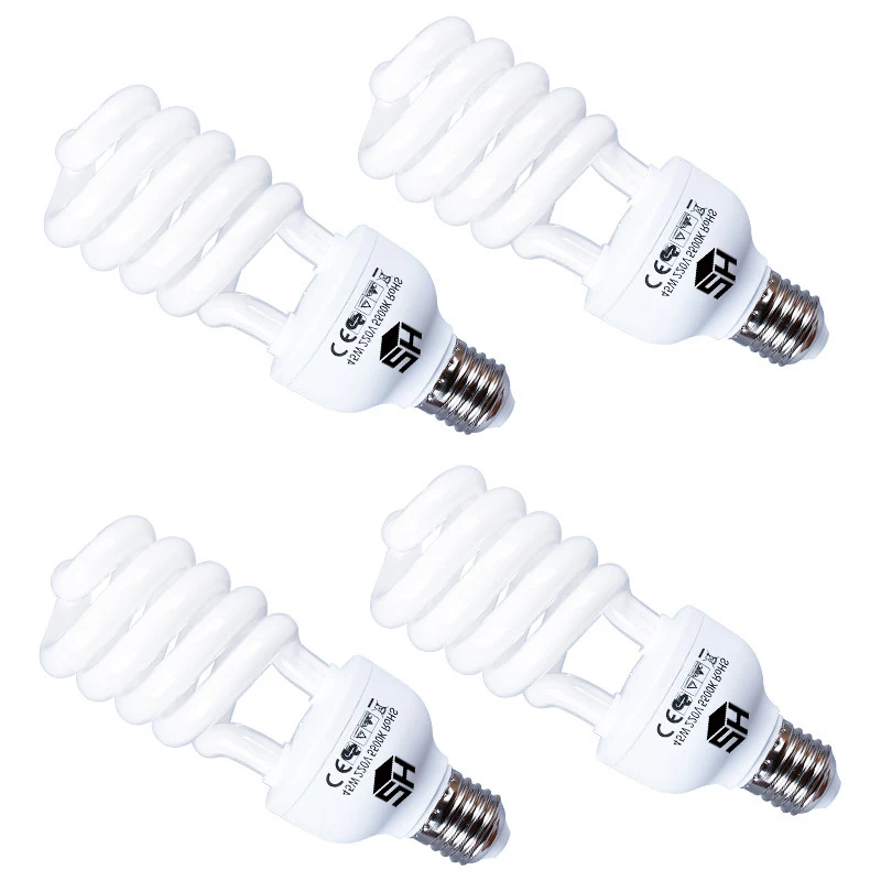 

SH 4pcs 45W Photo Studio Bulb E27 LED Video Light 110V/220V 5500K Video Day-light Light Lamp Flashlights Photographic Flashbulbs