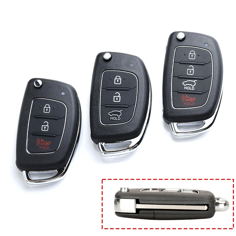 

3/4 Bottons Car Flip Key Fob Case Shell for Hyundai Solaris Creta Ix25 Kona Tucson I10 Sonata I40 Elantra Ix35 I20 Ix45 2019