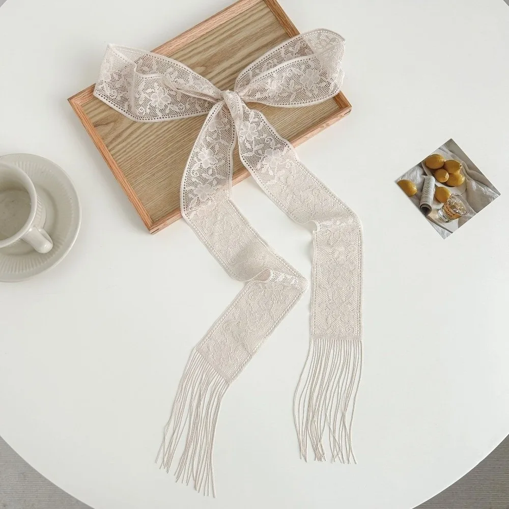 

Trendy Floral Lace Printed Scarf Soft Narrow Long Bag Strap Lightweight Elegant Multifunctional Headscarf Formal Events
