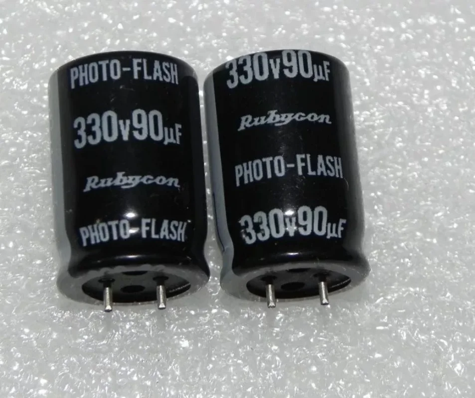 5PCS Ruby Rubycon PHOTO-FLASH 330v90uf High Quality Flash Camera Capacitors