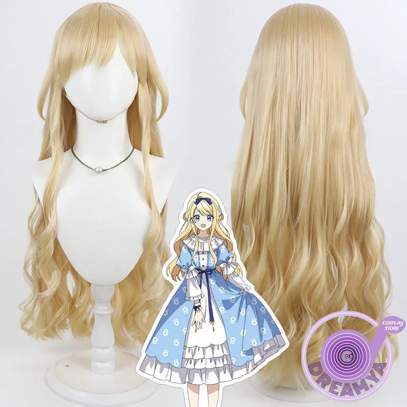 Luciana Cosplay Wig All-Works Maid Anime Long Wavy Heat Resistant Synthetic Hair Halloween Party Role Play Carnival + Wig Cap