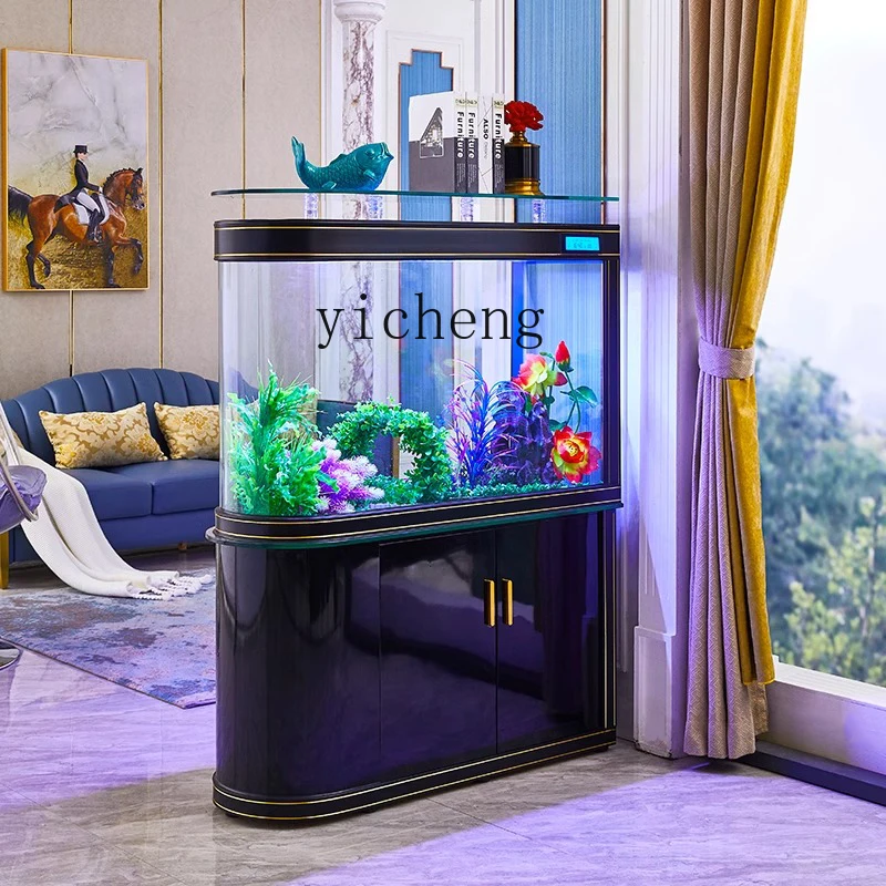 Fish Tank Ecological Bottom Filter Glass Tank Small Living Room New Ancient Method Water-free Lazy Household Aquarium